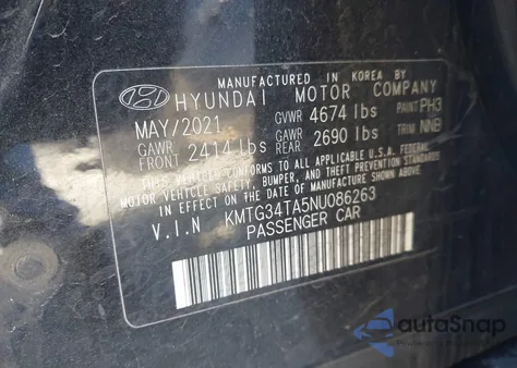 2022 Genesis G70 2.0T Rwd из США, поврежденный, VIN KMTG34TA5NU08623